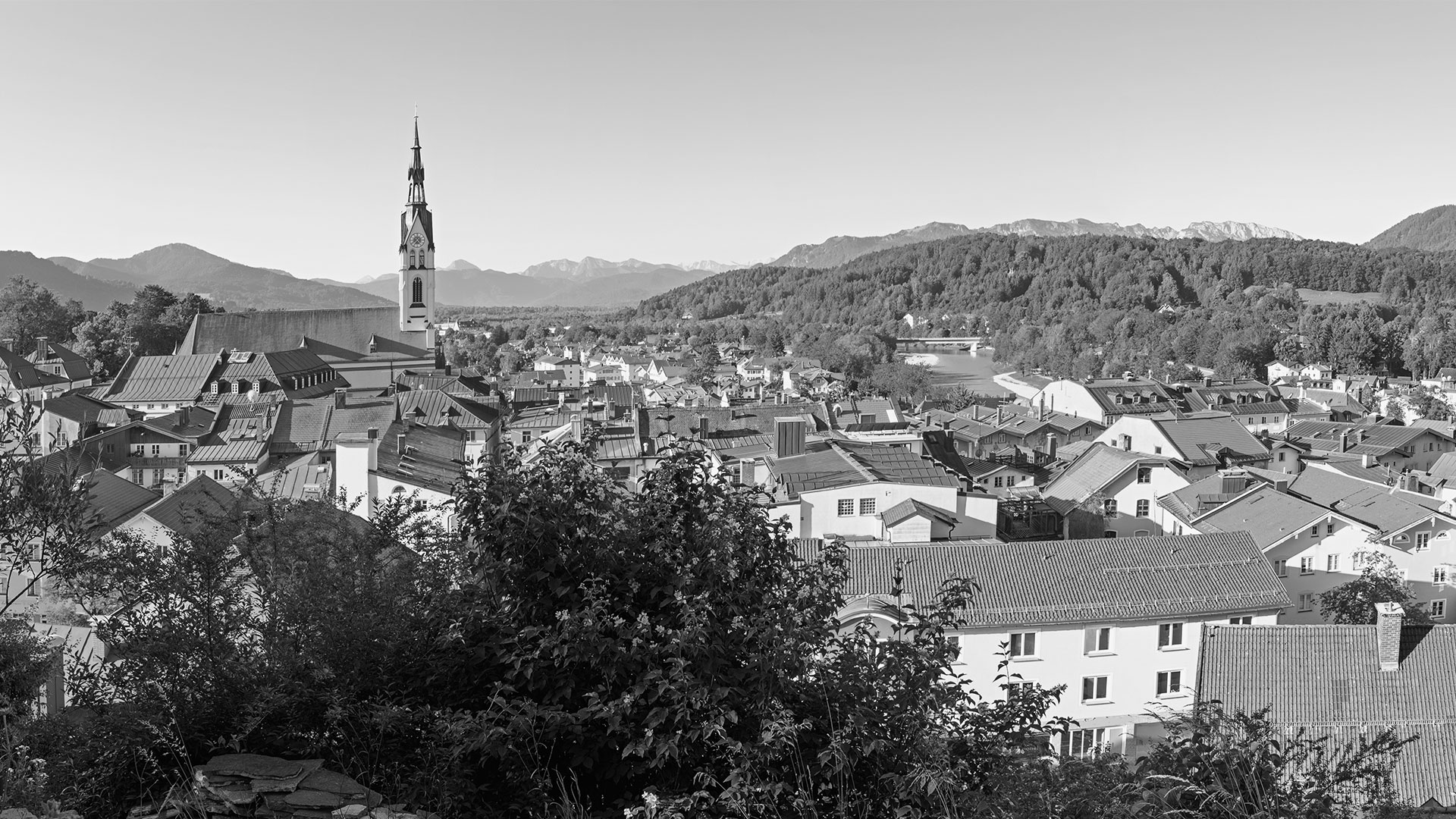 Panoramaaufnahme von Bad Tölz
