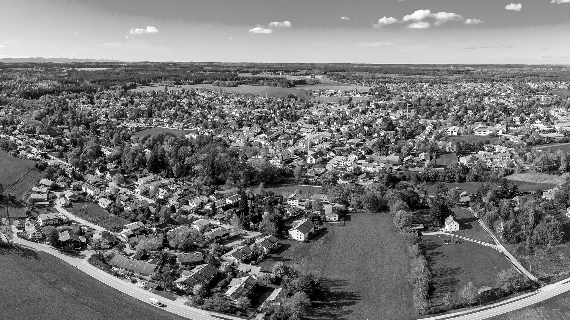 Panoramaaufnahme von Oberhaching